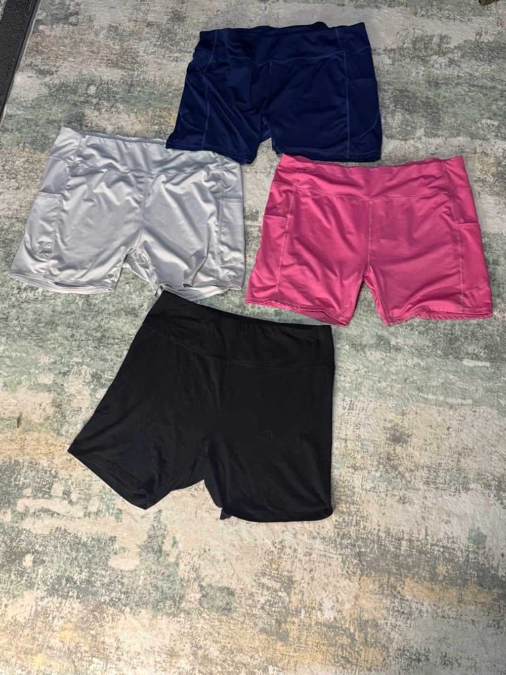 4 Pair Bike Shorts Bundle XL/1X Fit